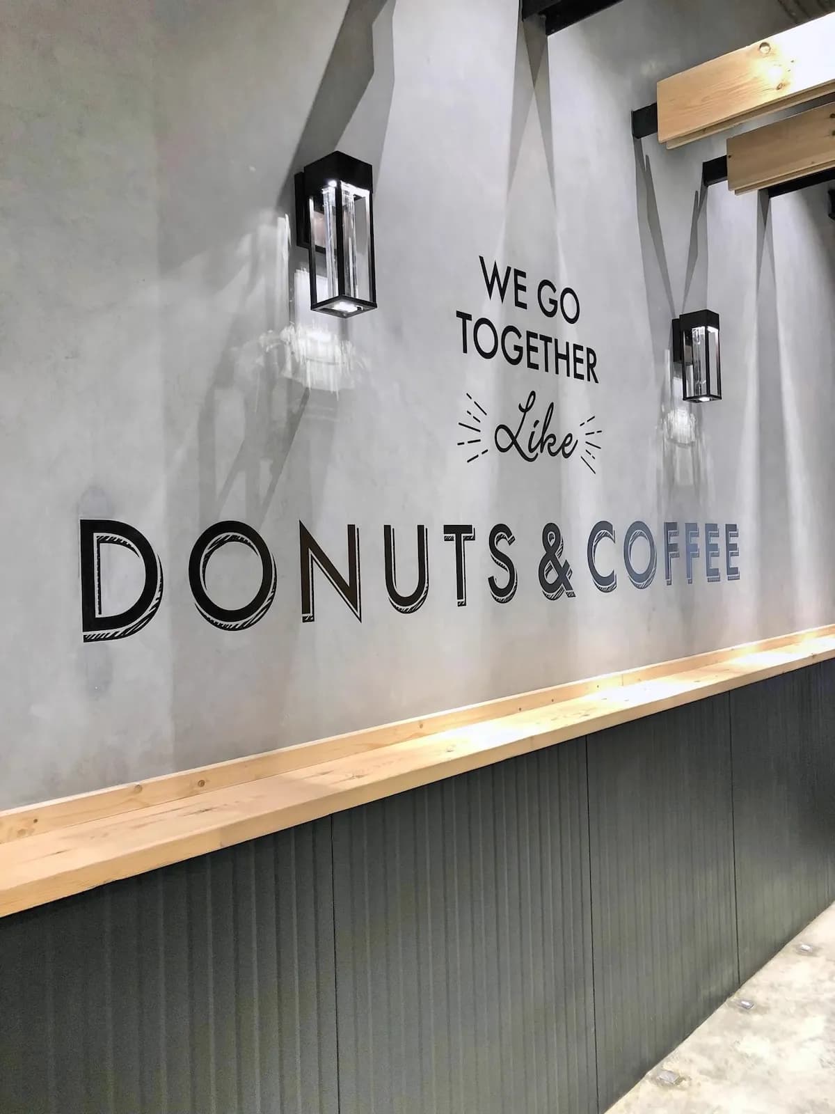 Cafe wall typography donuts and coffee quote by InnoPrint KSA Saudi Arabia