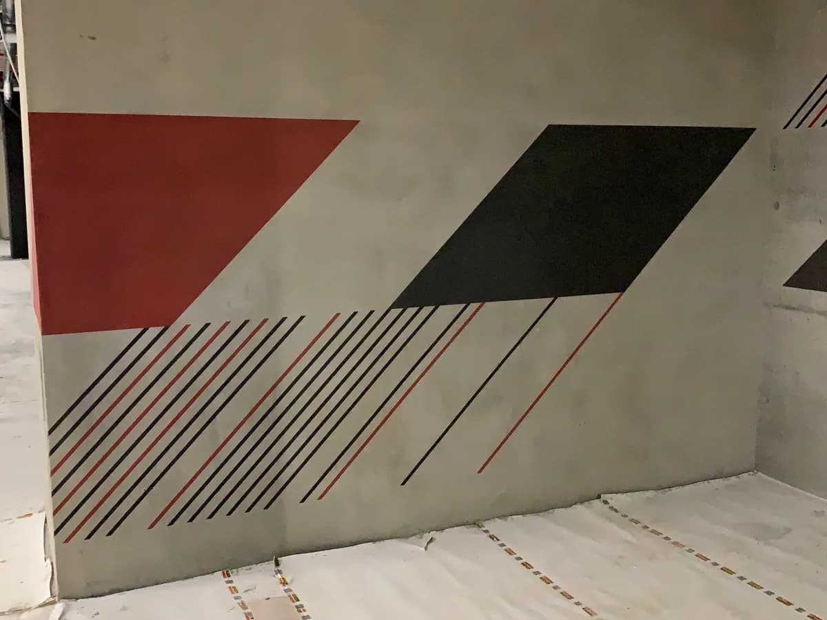 Geometric shapes wall