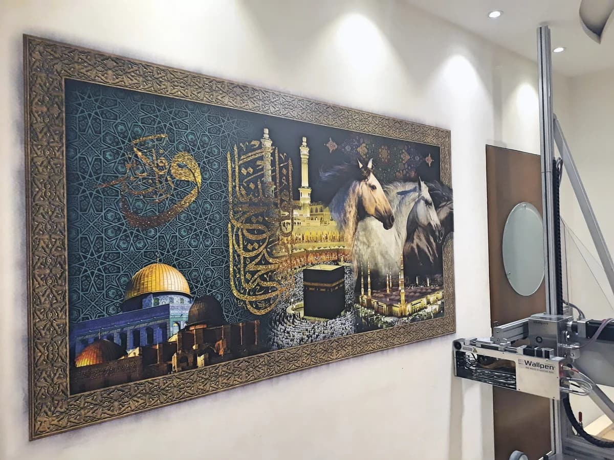 Panoramic office mural