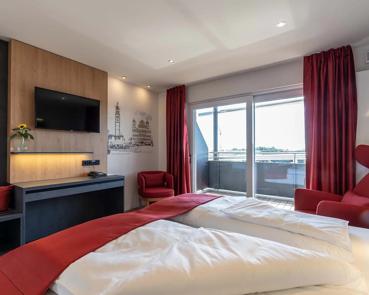 Hotel reception wall art