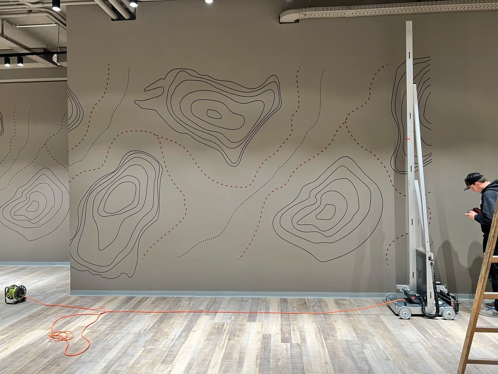 Modern workspace wall