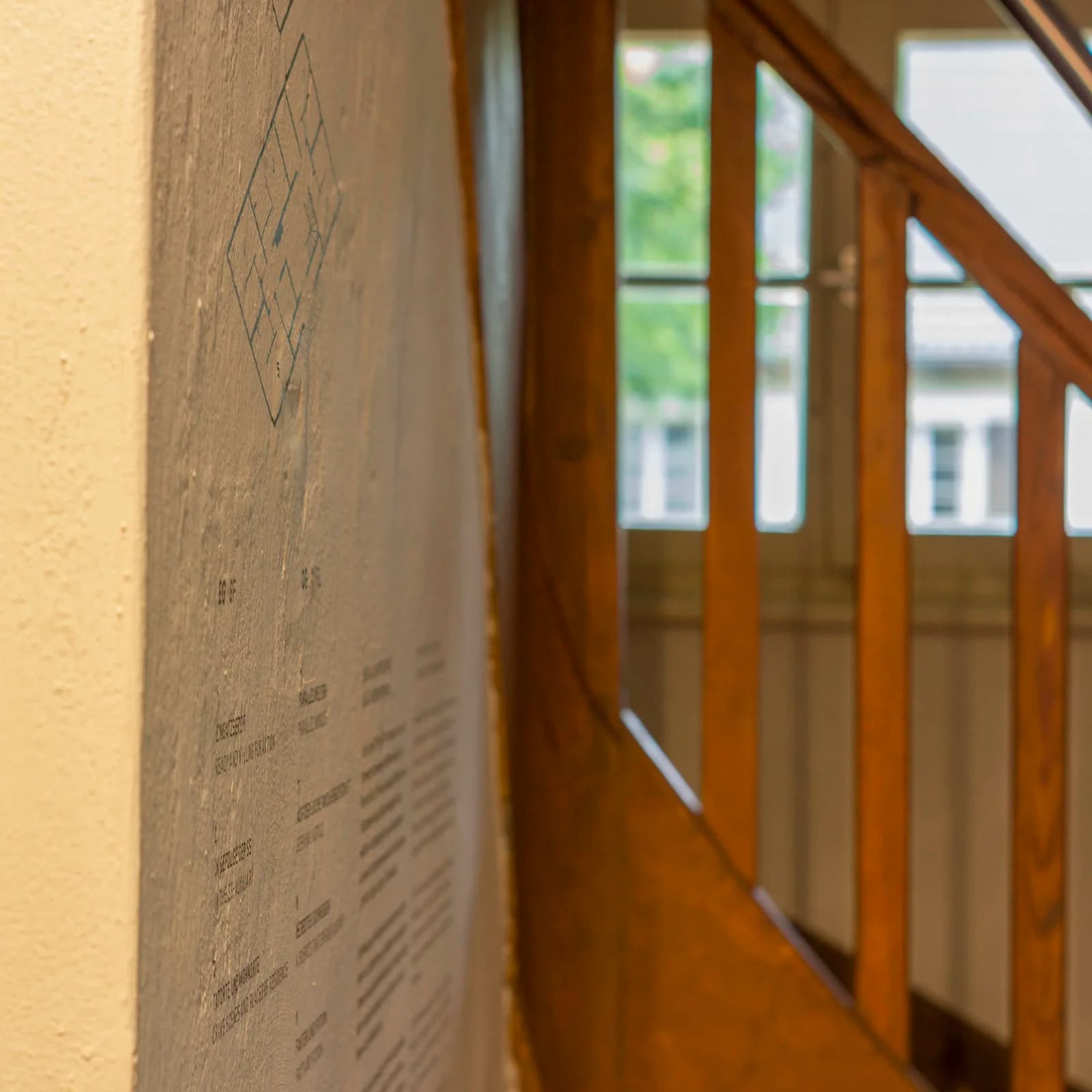 Office corridor wall