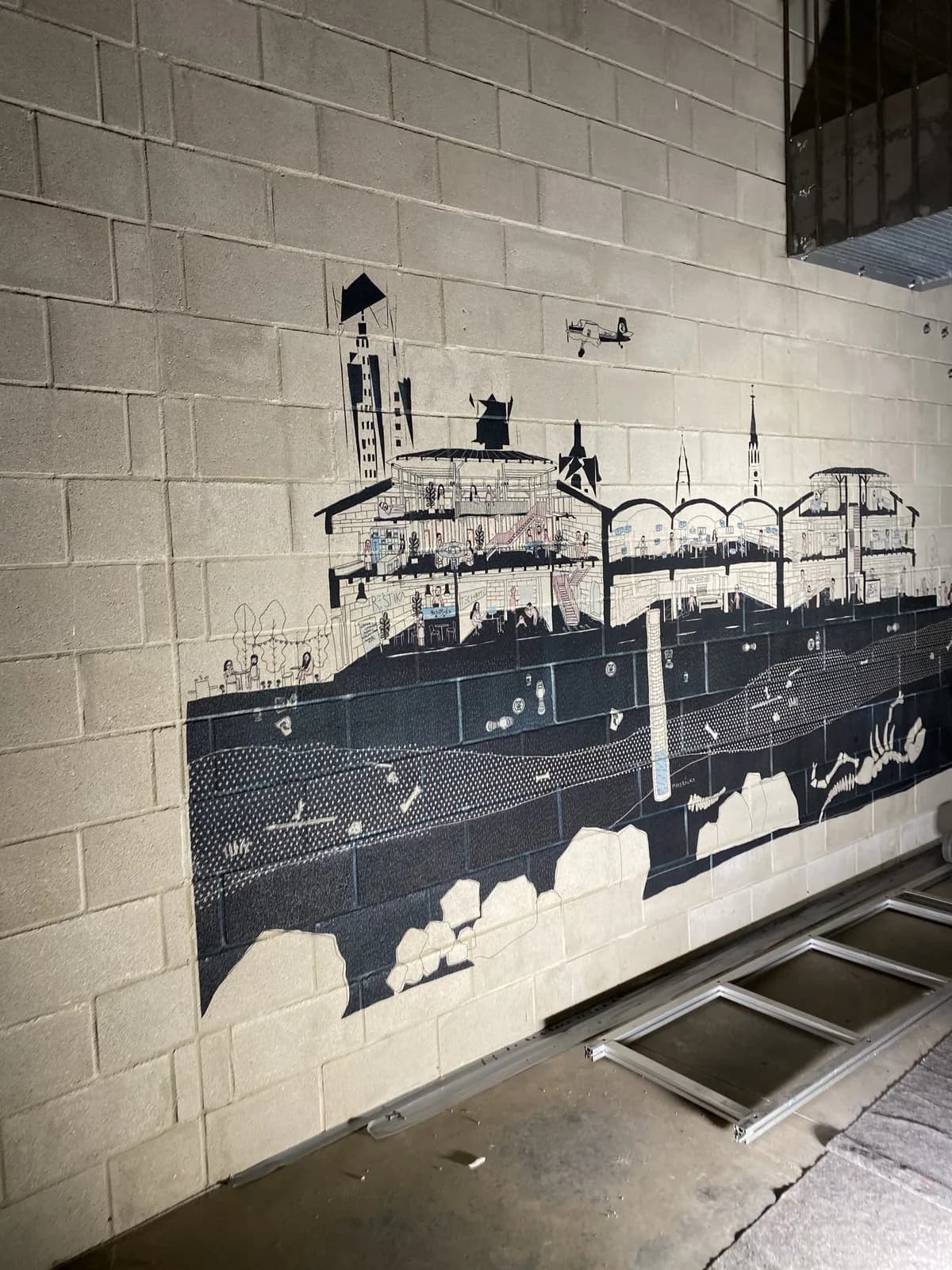 Brick wall retail design